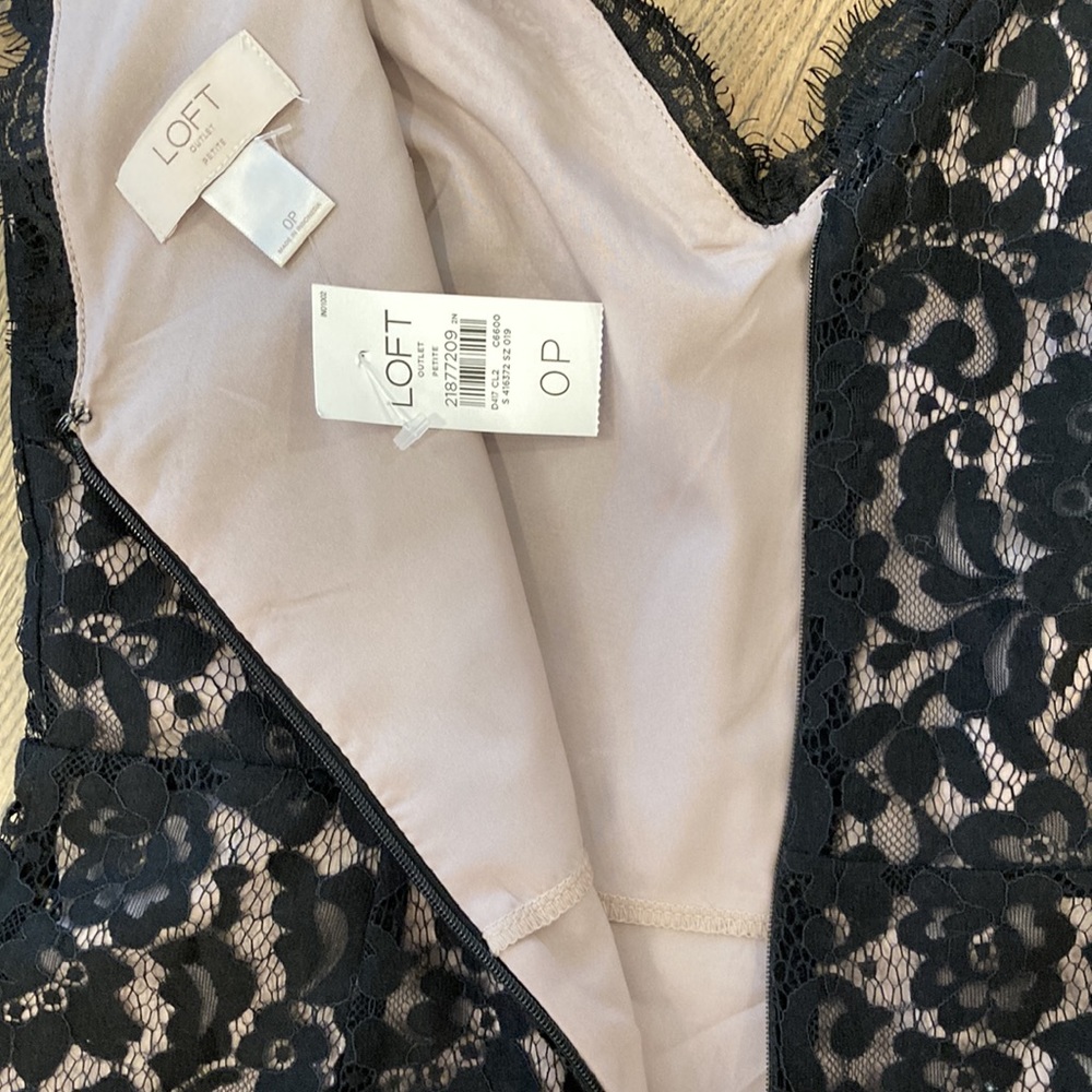 NWT Loft Black Lace cocktail dress - Picture 8 of 8